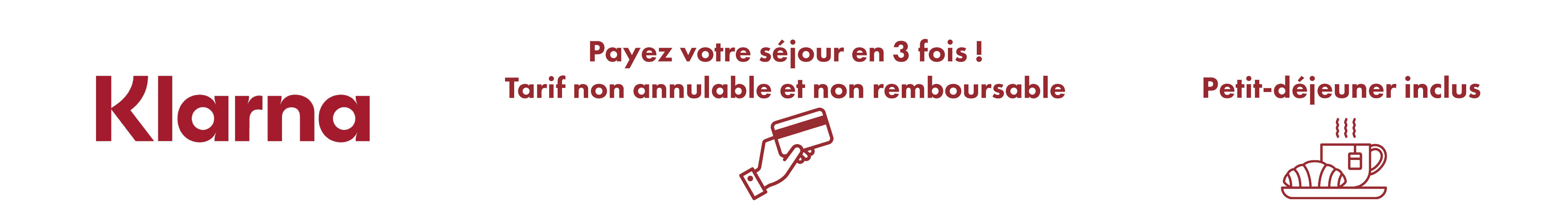 Promotional banner for Klarna: Pay in 3 installments